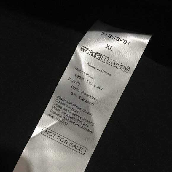 Onitsuka Tiger Mens XL Windbreaker Jacket Full Zip Black Streetwear Olympic - Picture 6 of 11